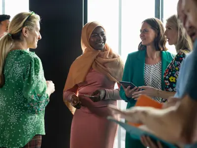 Group of women having a conversation