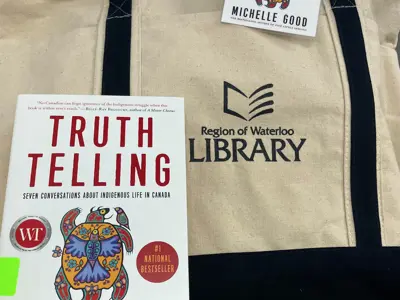 RWL bag with a book