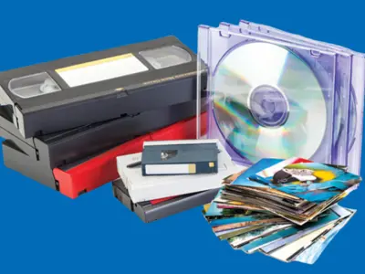 VHS tape, Cds and photos