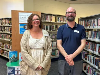 Two library staff