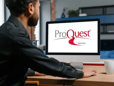 Proquest on a desktop