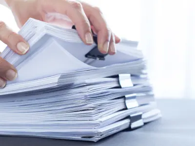 Stacks of paper
